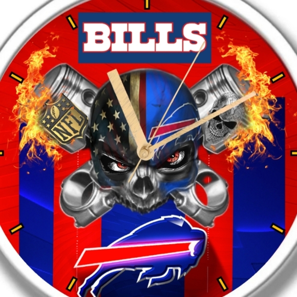Buffalo Bills football clock with led lights - Picture 4 of 4